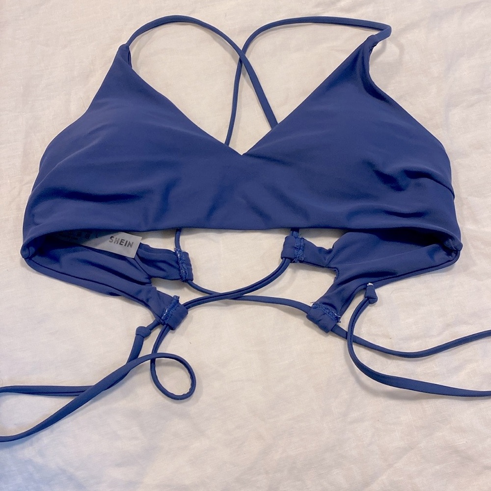 SHEIN lace up bikini top. Womens L. Excellent condition.